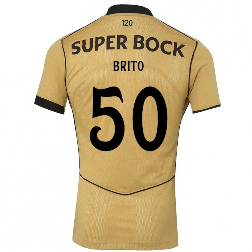 Danxen Enfant Maillot Alexandre Brito #50 Goldenrod Noir Tenues Extérieur 2026/27 T-Shirt