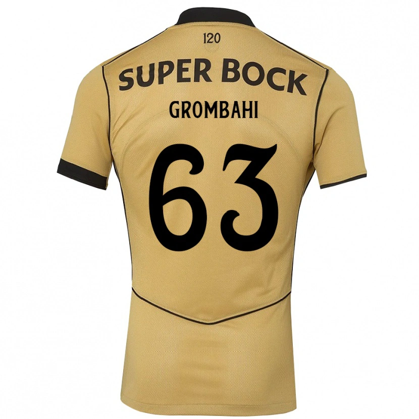 Danxen Enfant Maillot Chris Grombahi #63 Goldenrod Noir Tenues Extérieur 2026/27 T-Shirt