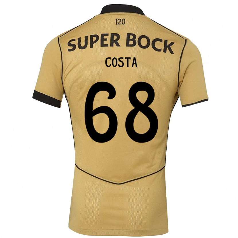 Danxen Enfant Maillot Daniel Costa #68 Goldenrod Noir Tenues Extérieur 2026/27 T-Shirt