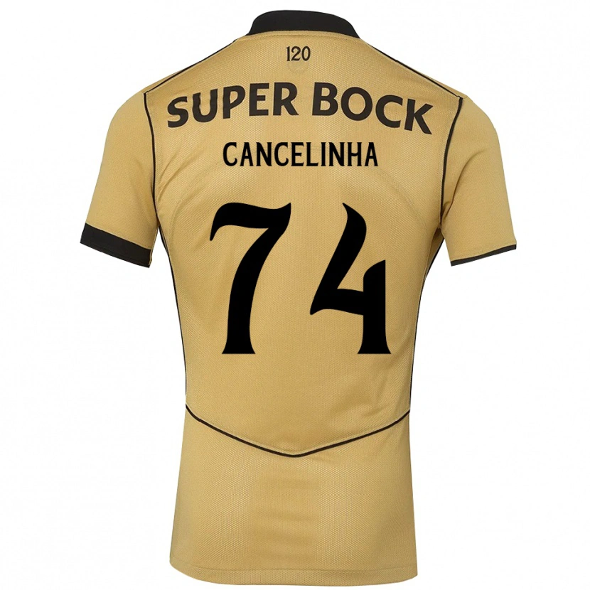 Danxen Enfant Maillot Érica Cancelinha #74 Goldenrod Noir Tenues Extérieur 2026/27 T-Shirt