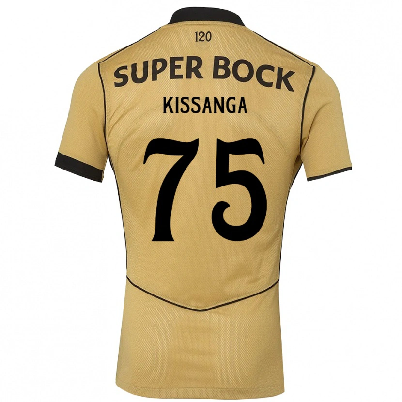Danxen Enfant Maillot Manuel Kissanga #75 Goldenrod Noir Tenues Extérieur 2026/27 T-Shirt