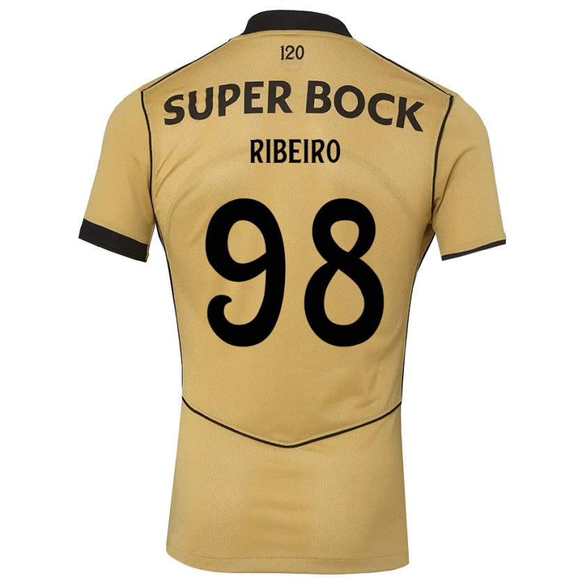 Danxen Enfant Maillot Martim Ribeiro #98 Goldenrod Noir Tenues Extérieur 2026/27 T-Shirt
