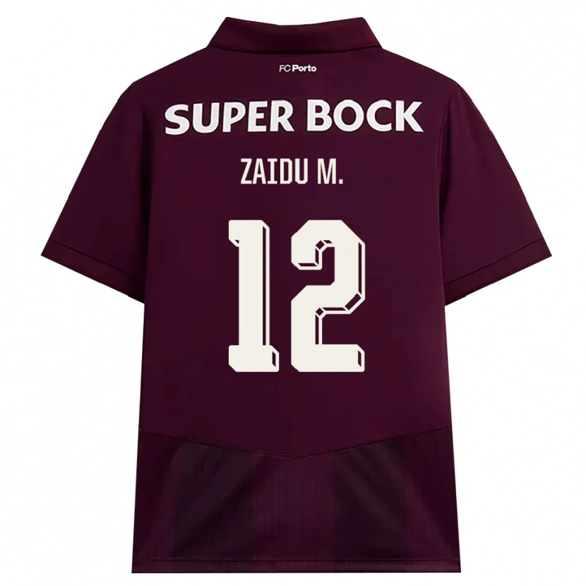 Danxen Enfant Maillot Zaidu Sanusi #12 Bourgogne Blanc Tenues Extérieur 2026/27 T-Shirt