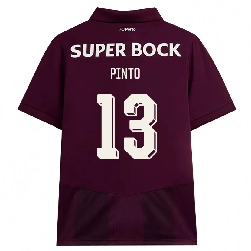 Danxen Enfant Maillot João Pinto #13 Bourgogne Blanc Tenues Extérieur 2026/27 T-Shirt
