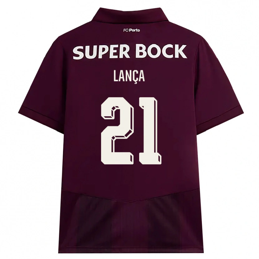 Danxen Enfant Maillot Gabriel Lança #21 Bourgogne Blanc Tenues Extérieur 2026/27 T-Shirt