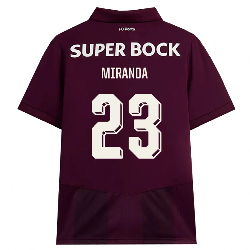 Danxen Enfant Maillot João Miranda #23 Bourgogne Blanc Tenues Extérieur 2026/27 T-Shirt
