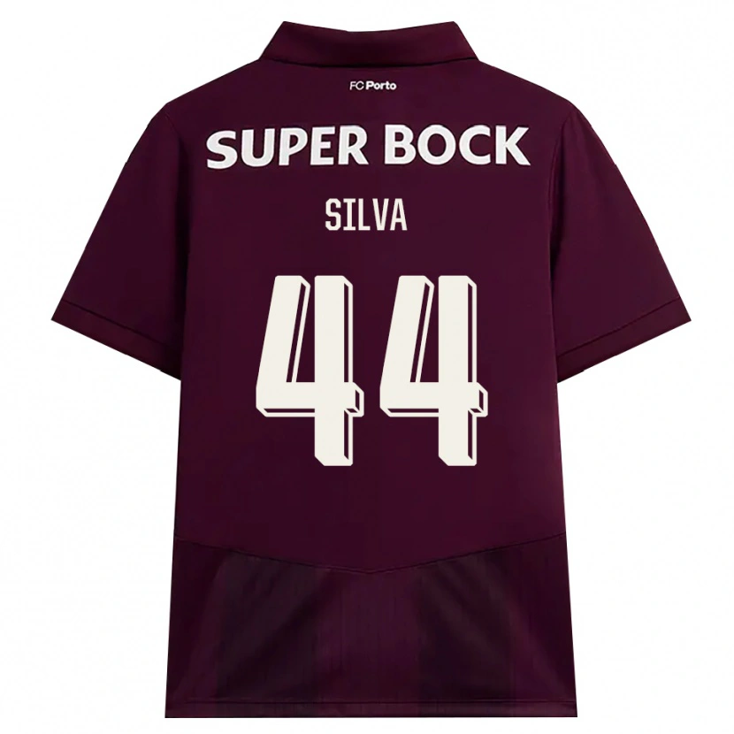 Danxen Enfant Maillot Felipe Silva #44 Bourgogne Blanc Tenues Extérieur 2026/27 T-Shirt