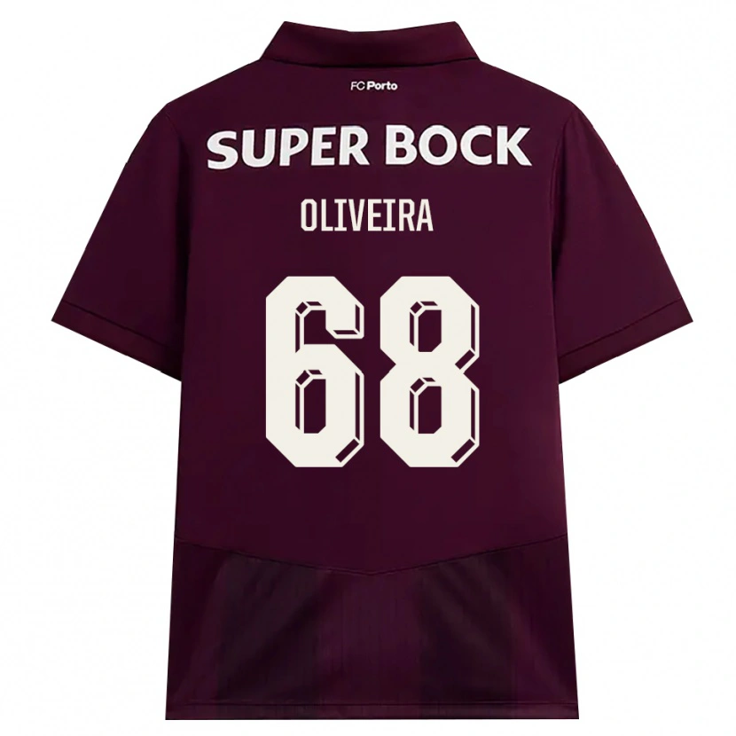 Danxen Enfant Maillot André Oliveira #68 Bourgogne Blanc Tenues Extérieur 2026/27 T-Shirt