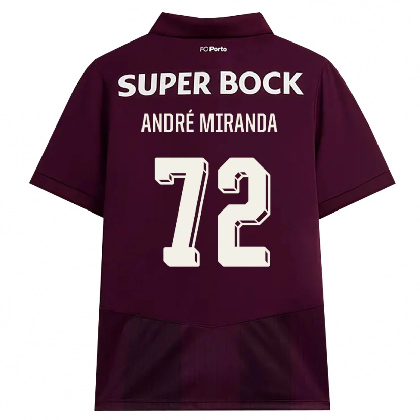 Danxen Enfant Maillot André Miranda #72 Bourgogne Blanc Tenues Extérieur 2026/27 T-Shirt