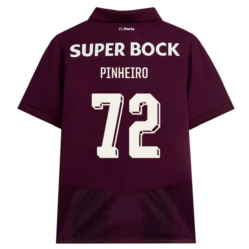 Danxen Enfant Maillot Rodrigo Pinheiro #72 Bourgogne Blanc Tenues Extérieur 2026/27 T-Shirt