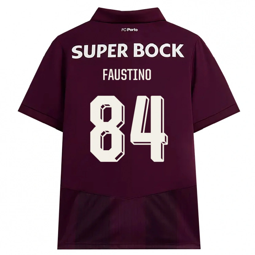 Danxen Enfant Maillot Levi Faustino #84 Bourgogne Blanc Tenues Extérieur 2026/27 T-Shirt