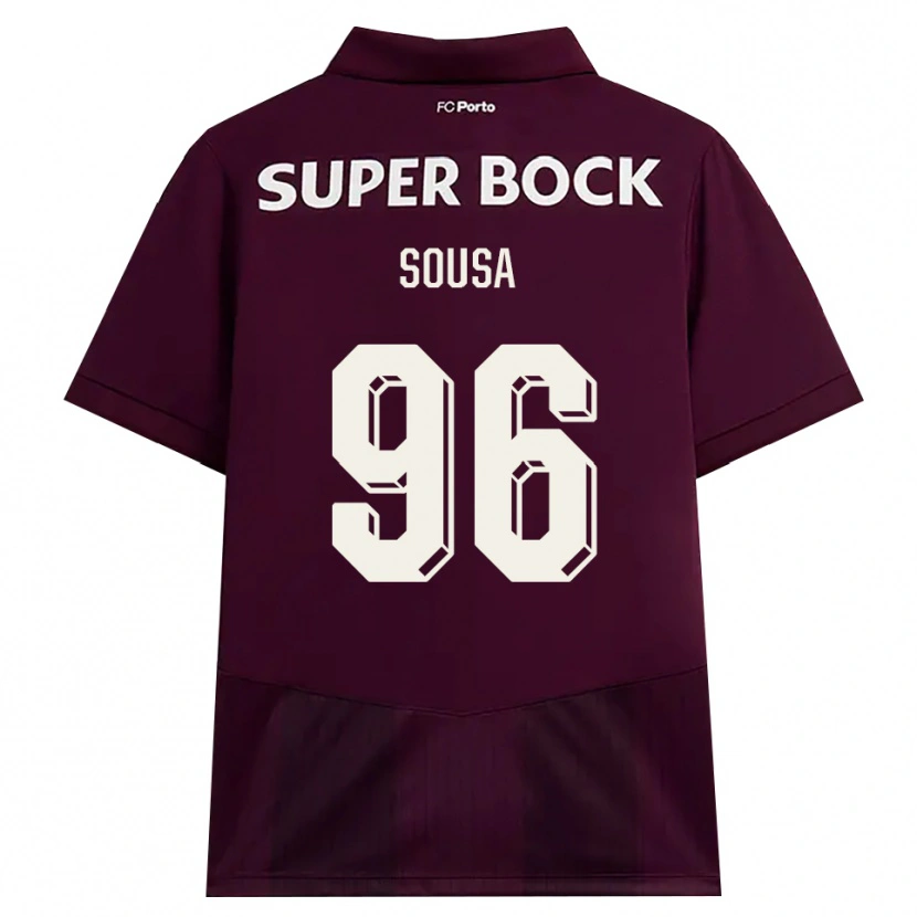 Danxen Enfant Maillot Filipe Sousa #96 Bourgogne Blanc Tenues Extérieur 2026/27 T-Shirt