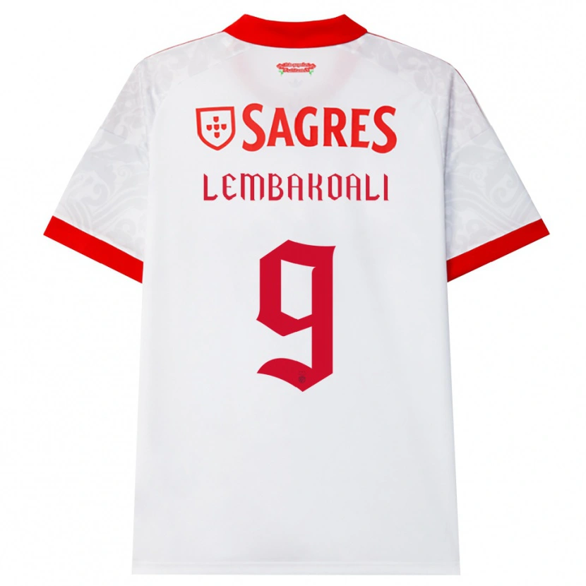 Danxen Enfant Maillot Alan Lembakoali #9 Blanc Rouge Jaune Tenues Extérieur 2026/27 T-Shirt