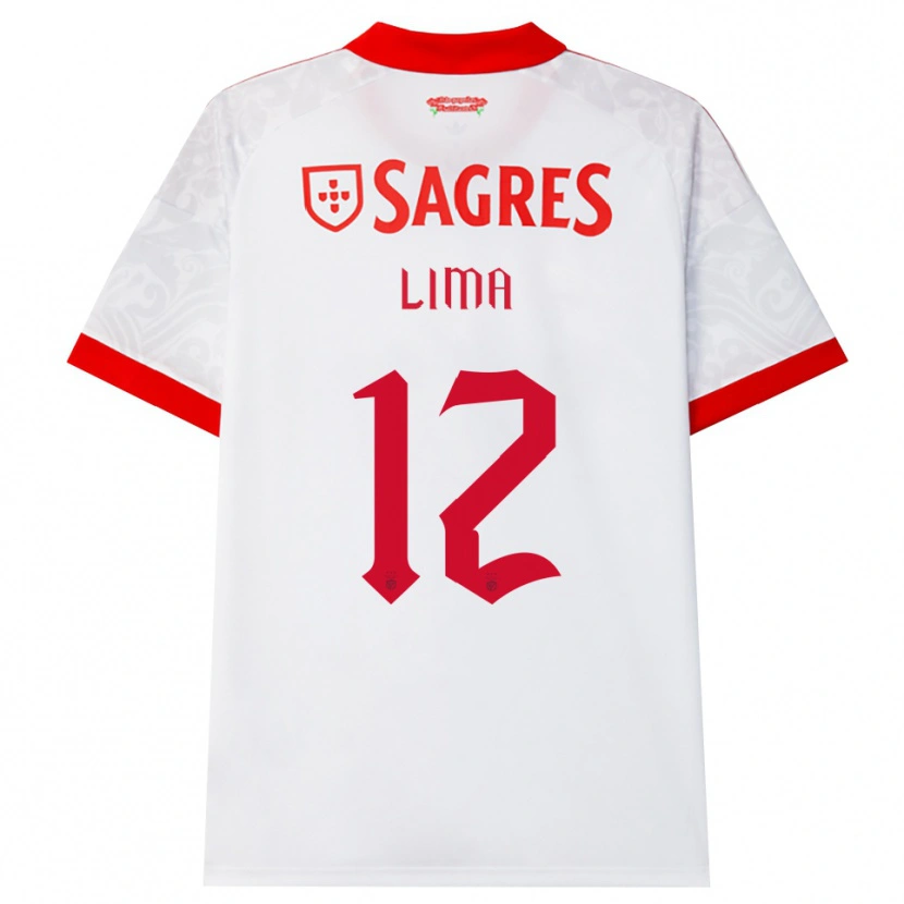 Danxen Enfant Maillot Thaís Lima #12 Blanc Rouge Jaune Tenues Extérieur 2026/27 T-Shirt
