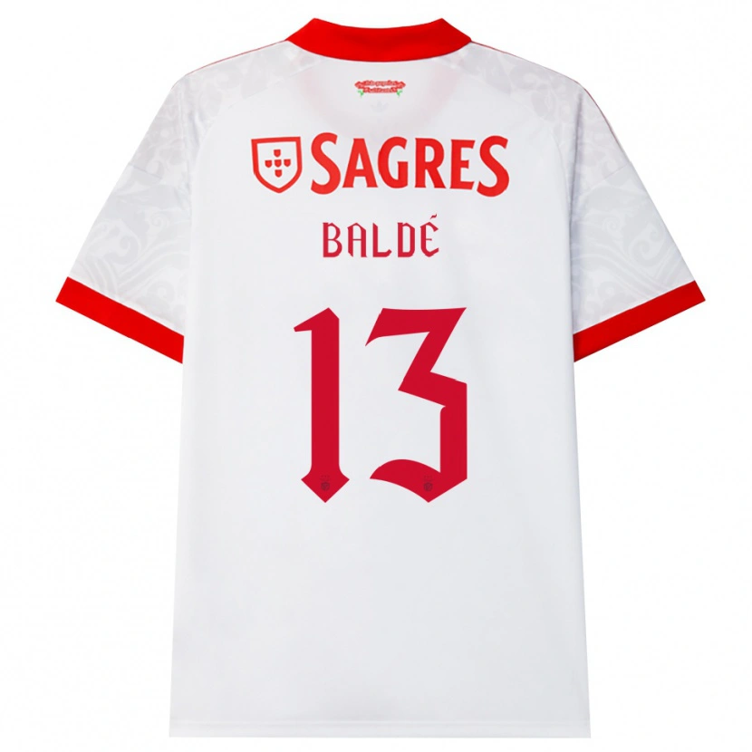Danxen Enfant Maillot Afonso Baldé #13 Blanc Rouge Jaune Tenues Extérieur 2026/27 T-Shirt