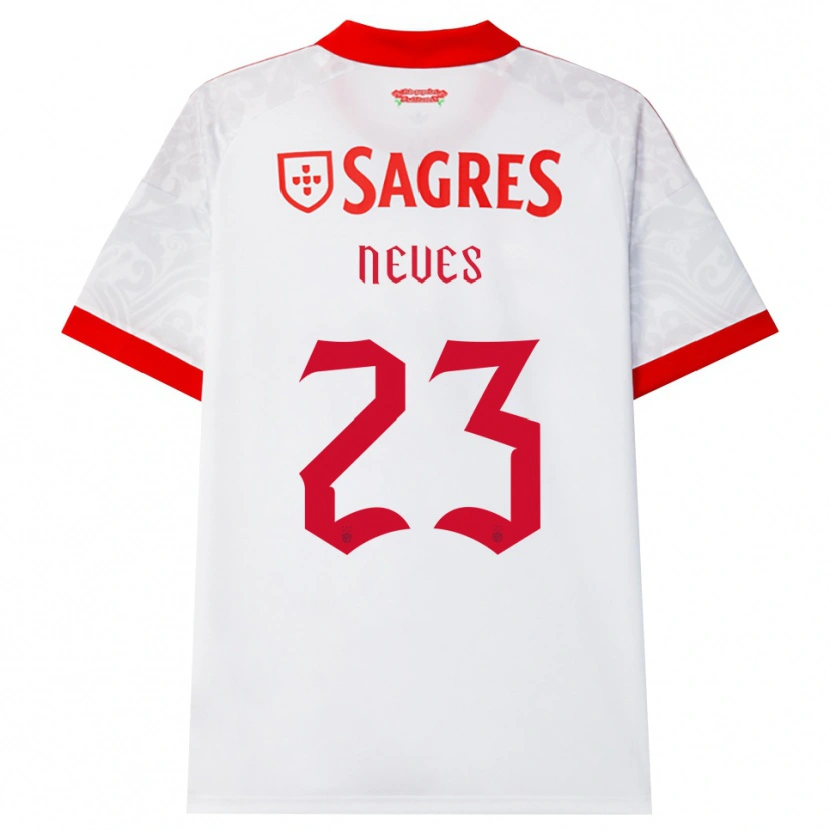 Danxen Enfant Maillot Tiago Neves #23 Blanc Rouge Jaune Tenues Extérieur 2026/27 T-Shirt