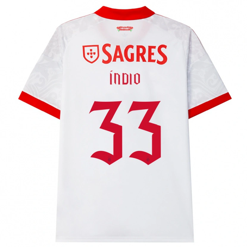 Danxen Enfant Maillot Gabriel Índio #33 Blanc Rouge Jaune Tenues Extérieur 2026/27 T-Shirt