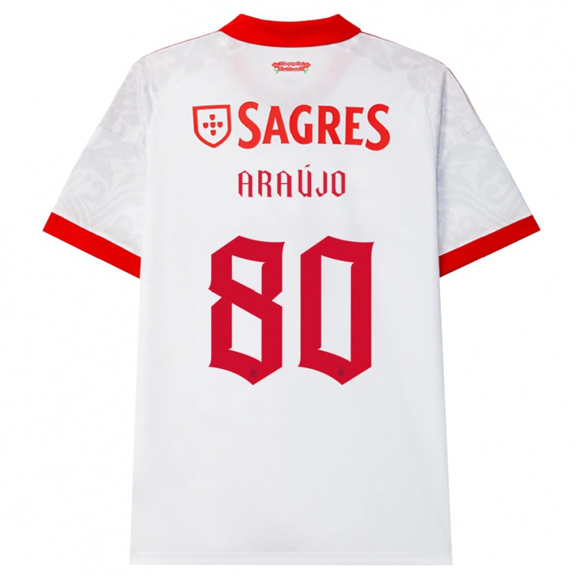 Danxen Enfant Maillot Laís Araújo #80 Blanc Rouge Jaune Tenues Extérieur 2026/27 T-Shirt