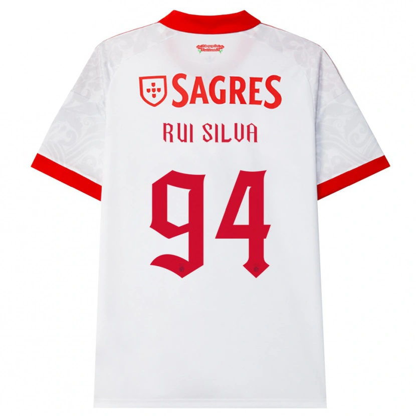 Danxen Enfant Maillot Rui Silva #94 Blanc Rouge Jaune Tenues Extérieur 2026/27 T-Shirt