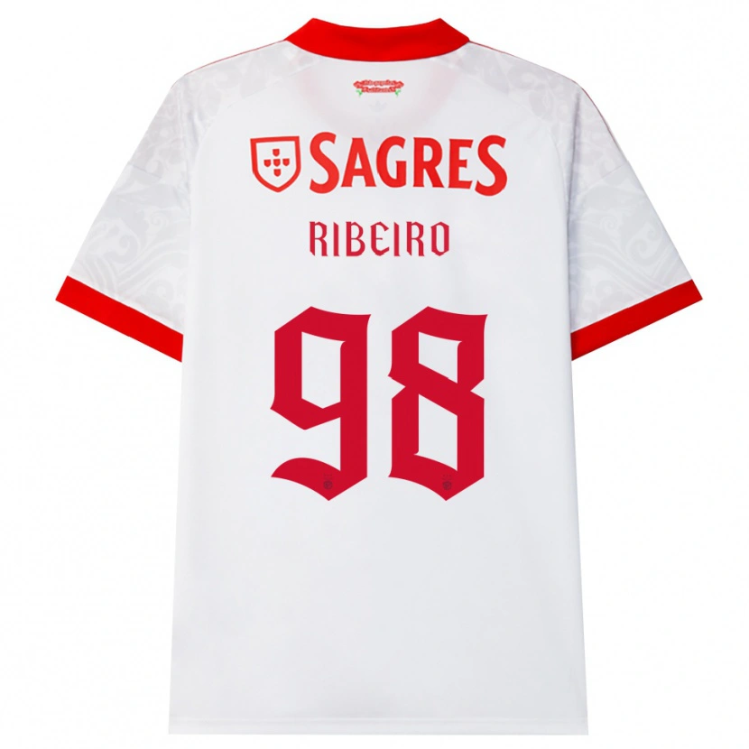 Danxen Enfant Maillot Ricardo Ribeiro #98 Blanc Rouge Jaune Tenues Extérieur 2026/27 T-Shirt