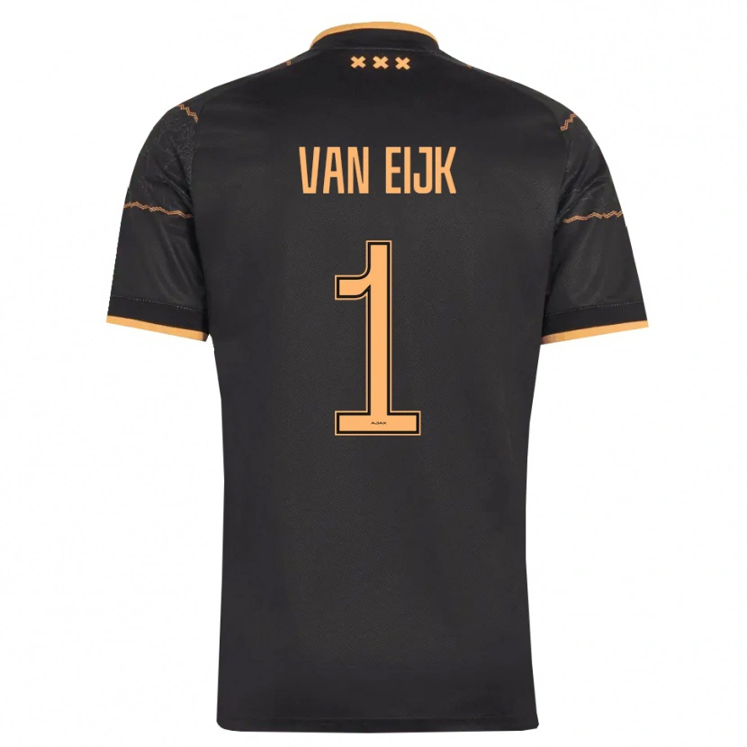 Danxen Enfant Maillot Regina Van Eijk #1 Noir Orange Tenues Extérieur 2026/27 T-Shirt