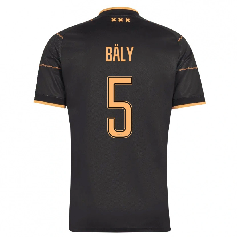 Danxen Enfant Maillot Darryl Bäly #5 Noir Orange Tenues Extérieur 2026/27 T-Shirt