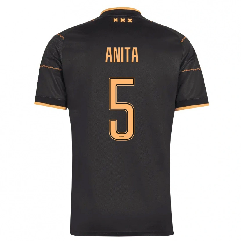 Danxen Enfant Maillot Vurnon Anita #5 Noir Orange Tenues Extérieur 2026/27 T-Shirt