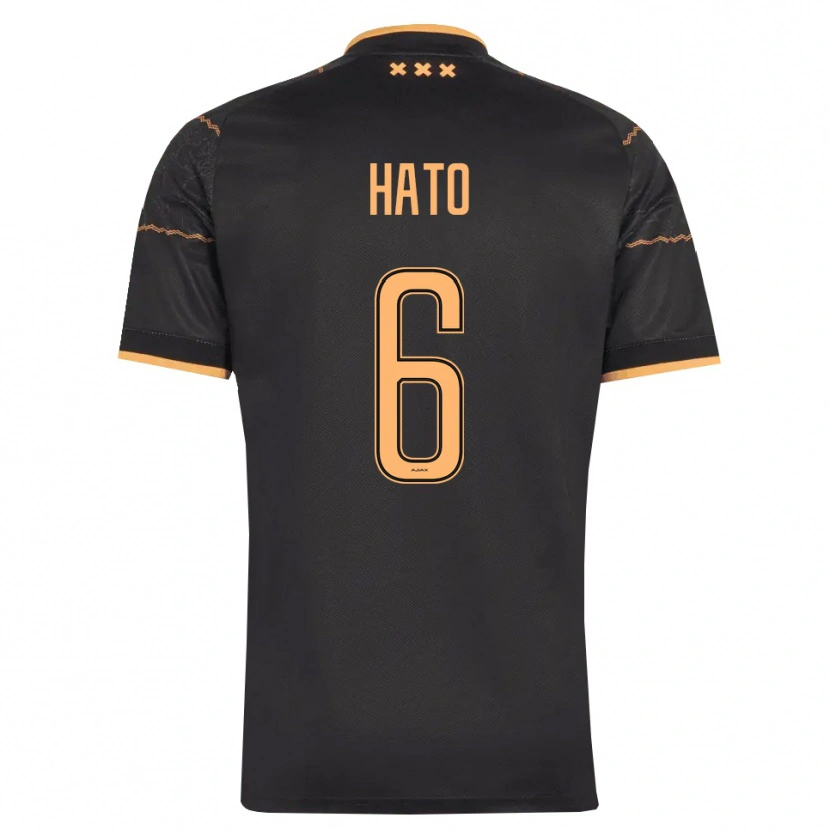 Danxen Enfant Maillot Elgyn Hato #6 Noir Orange Tenues Extérieur 2026/27 T-Shirt