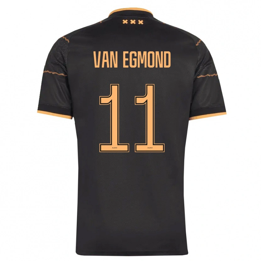Danxen Enfant Maillot Bo Van Egmond #11 Noir Orange Tenues Extérieur 2026/27 T-Shirt