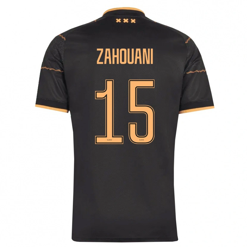 Danxen Enfant Maillot Fouad Zahouani #15 Noir Orange Tenues Extérieur 2026/27 T-Shirt