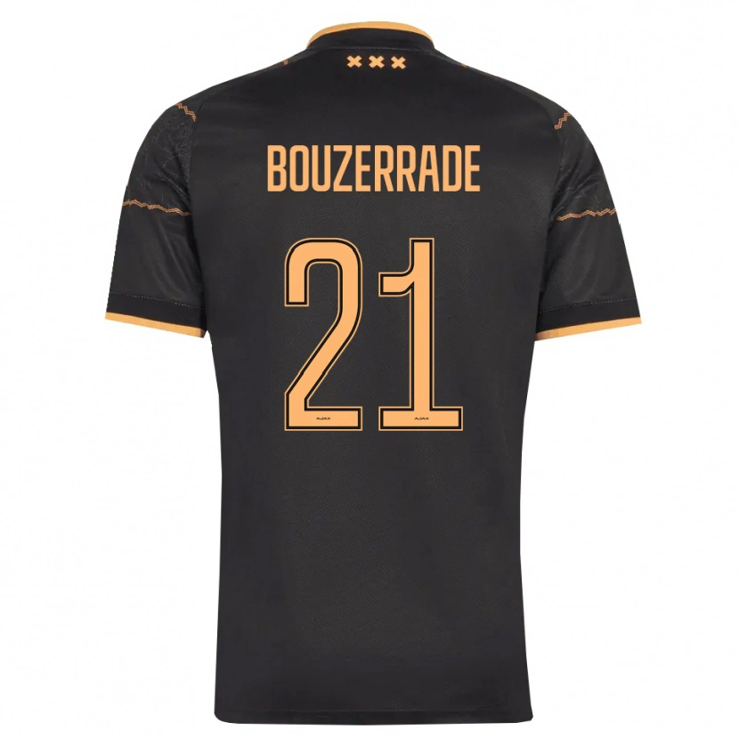 Danxen Enfant Maillot Zaina Bouzerrade #21 Noir Orange Tenues Extérieur 2026/27 T-Shirt