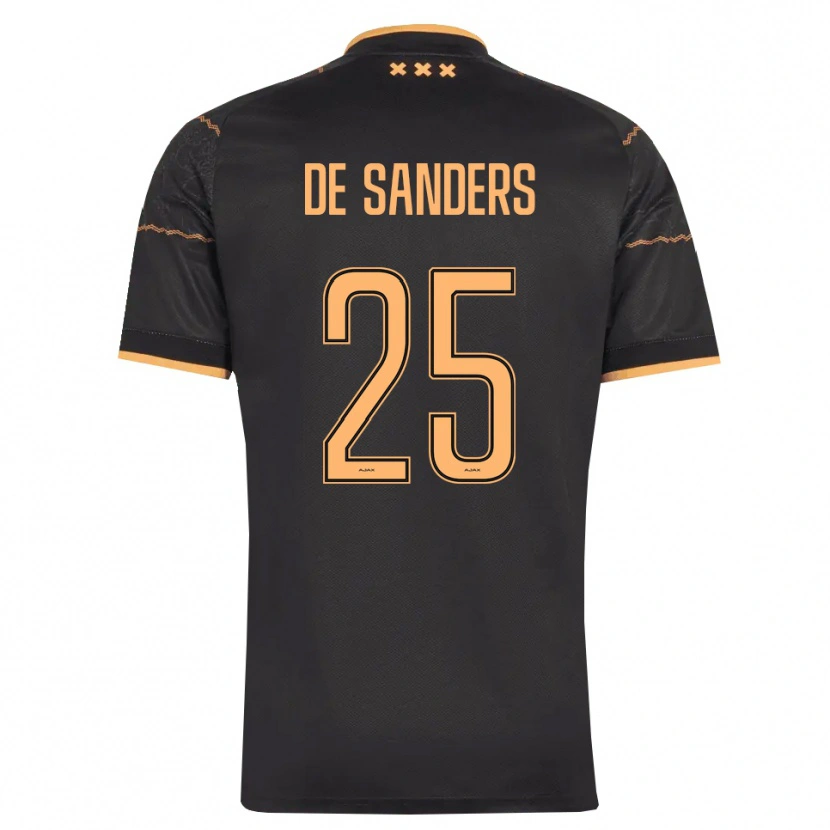 Danxen Enfant Maillot Kay-Lee De Sanders #25 Noir Orange Tenues Extérieur 2026/27 T-Shirt