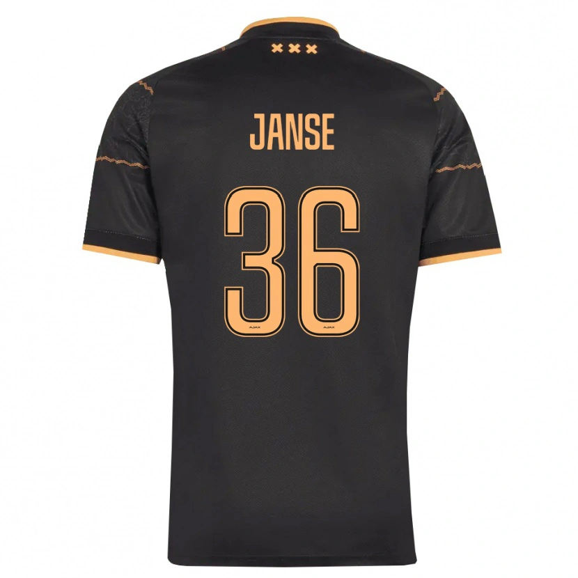 Danxen Enfant Maillot Dies Janse #36 Noir Orange Tenues Extérieur 2026/27 T-Shirt