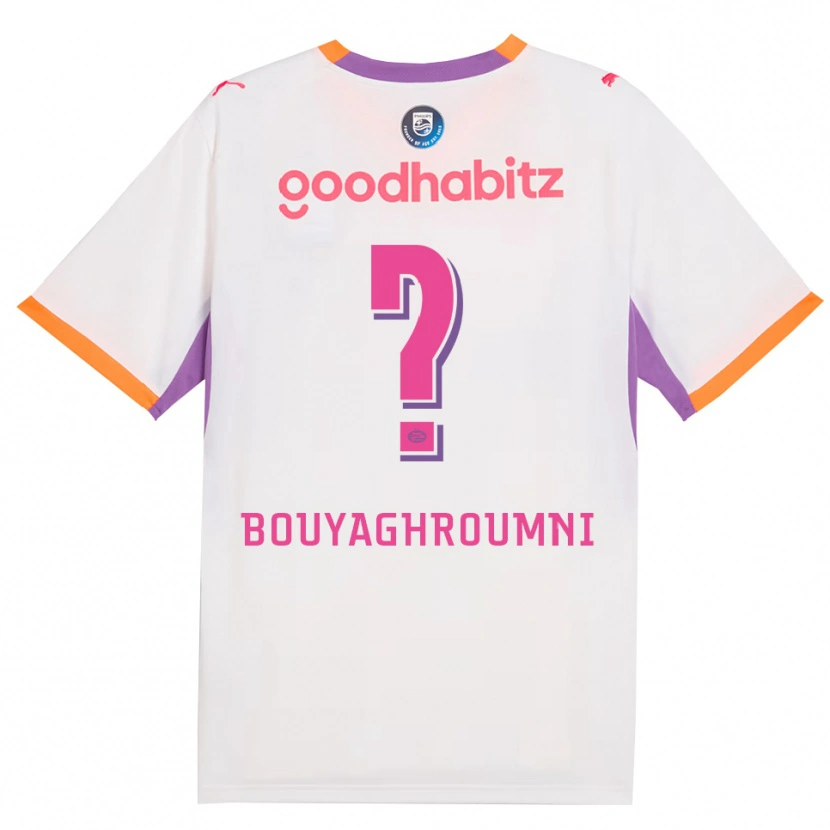 Danxen Enfant Maillot Jaafar Bouyaghroumni #0 Blanc Violet Orange Tenues Extérieur 2026/27 T-Shirt