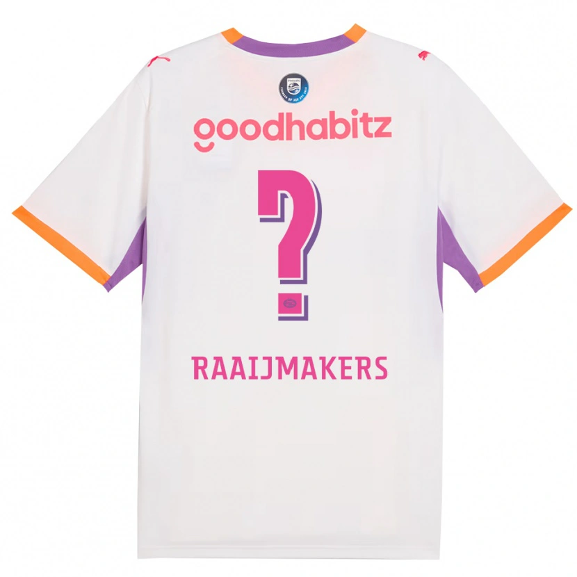 Danxen Enfant Maillot Lars Raaijmakers #0 Blanc Violet Orange Tenues Extérieur 2026/27 T-Shirt