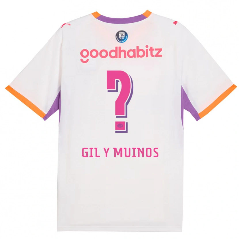 Danxen Enfant Maillot Yael Gil Y Muinos #0 Blanc Violet Orange Tenues Extérieur 2026/27 T-Shirt