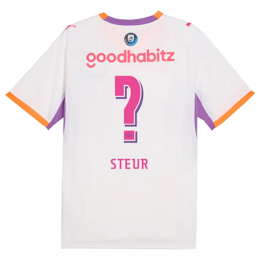 Danxen Enfant Maillot Roy Steur #0 Blanc Violet Orange Tenues Extérieur 2026/27 T-Shirt