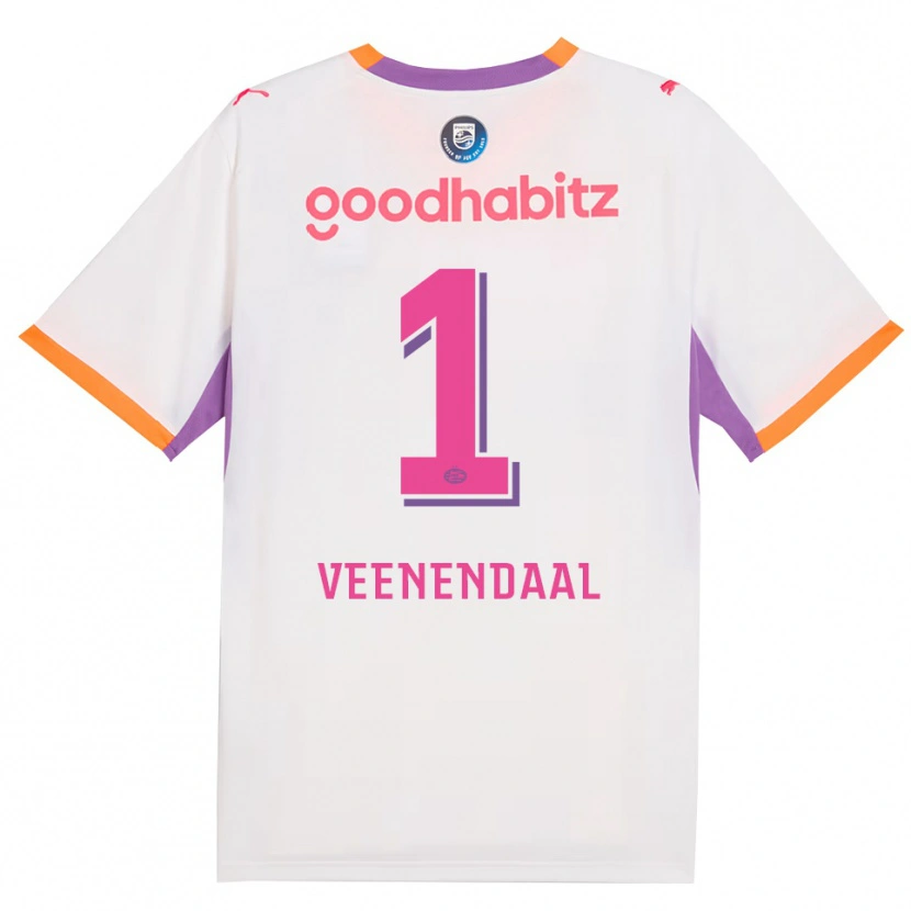 Danxen Enfant Maillot Sari Van Veenendaal #1 Blanc Violet Orange Tenues Extérieur 2026/27 T-Shirt