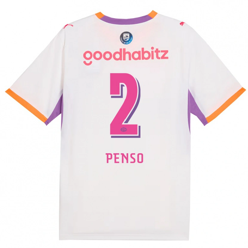 Danxen Enfant Maillot Kyano Penso #2 Blanc Violet Orange Tenues Extérieur 2026/27 T-Shirt