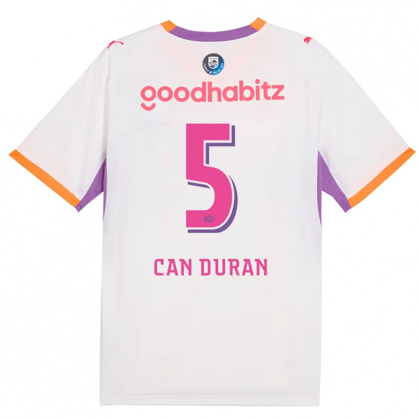 Danxen Enfant Maillot Emre Can Duran #5 Blanc Violet Orange Tenues Extérieur 2026/27 T-Shirt
