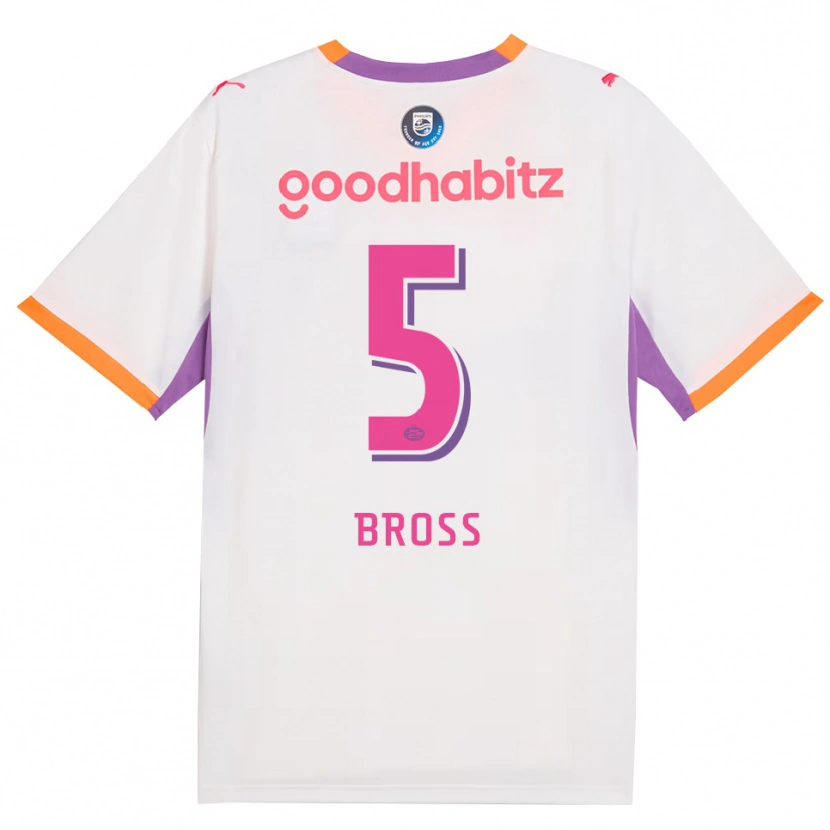 Danxen Enfant Maillot Melanie Bross #5 Blanc Violet Orange Tenues Extérieur 2026/27 T-Shirt