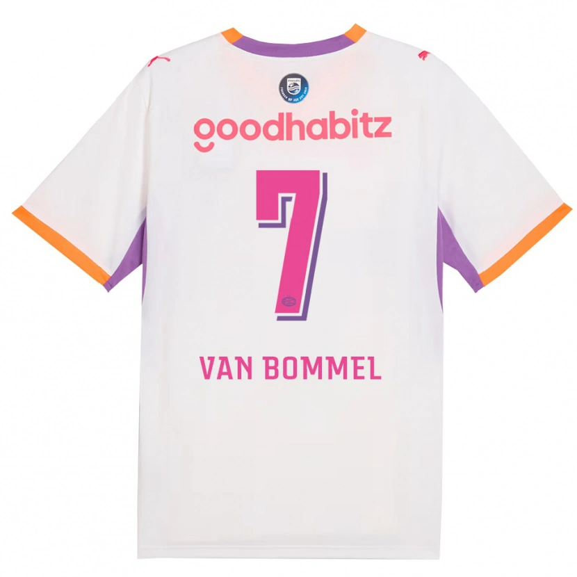 Danxen Enfant Maillot Ruben Van Bommel #7 Blanc Violet Orange Tenues Extérieur 2026/27 T-Shirt