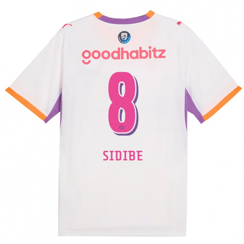 Danxen Enfant Maillot Sol Sidibé #8 Blanc Violet Orange Tenues Extérieur 2026/27 T-Shirt