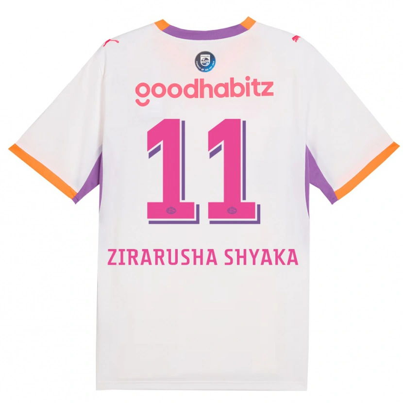 Danxen Enfant Maillot David Zirarusha Shyaka #11 Blanc Violet Orange Tenues Extérieur 2026/27 T-Shirt