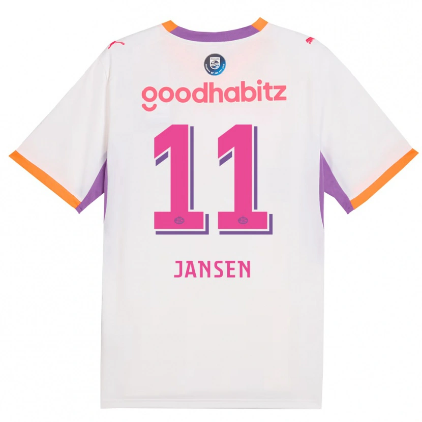 Danxen Enfant Maillot Renate Jansen #11 Blanc Violet Orange Tenues Extérieur 2026/27 T-Shirt