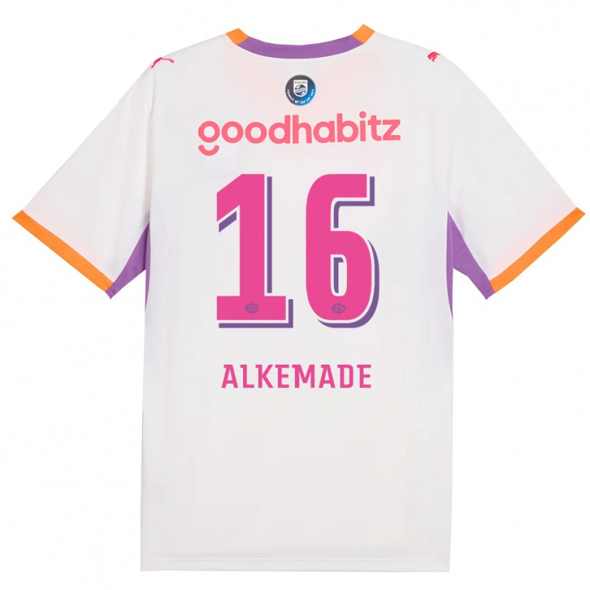 Danxen Enfant Maillot Lisan Alkemade #16 Blanc Violet Orange Tenues Extérieur 2026/27 T-Shirt