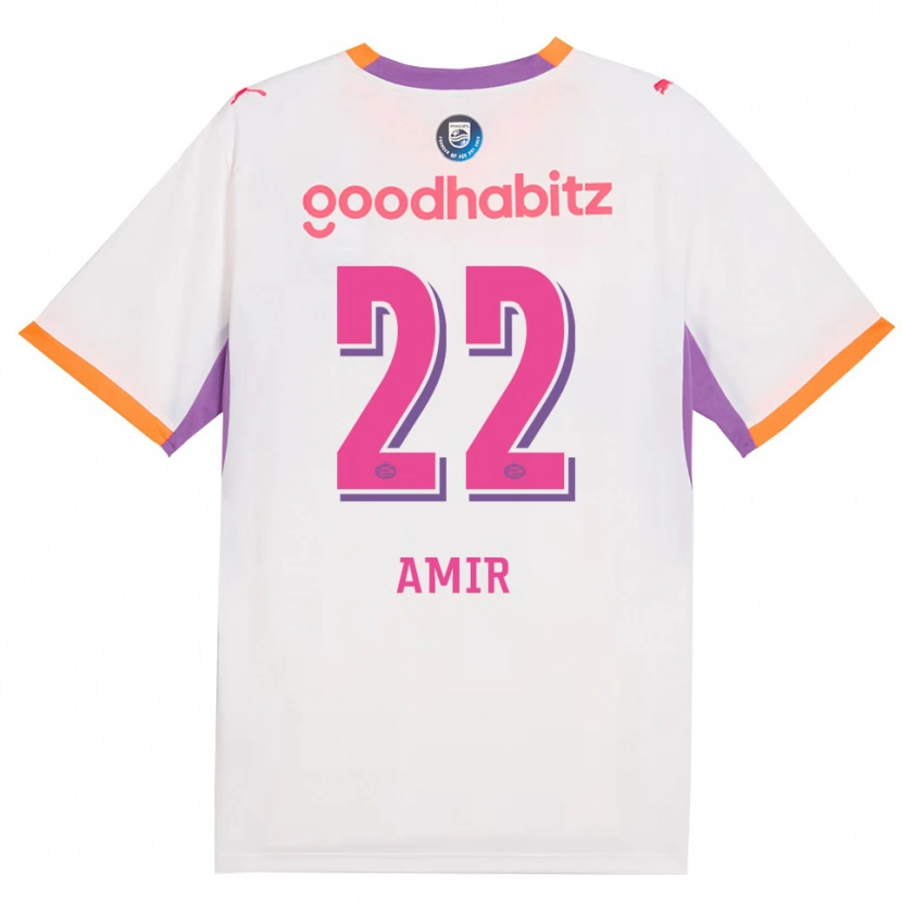Danxen Enfant Maillot Amir Al-Anany #22 Blanc Violet Orange Tenues Extérieur 2026/27 T-Shirt