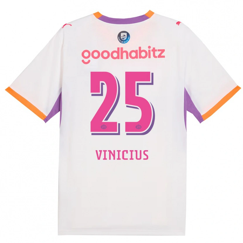 Danxen Enfant Maillot Carlos Vinicius #25 Blanc Violet Orange Tenues Extérieur 2026/27 T-Shirt