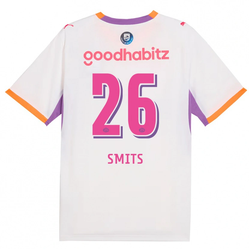 Danxen Enfant Maillot Eef Smits #26 Blanc Violet Orange Tenues Extérieur 2026/27 T-Shirt