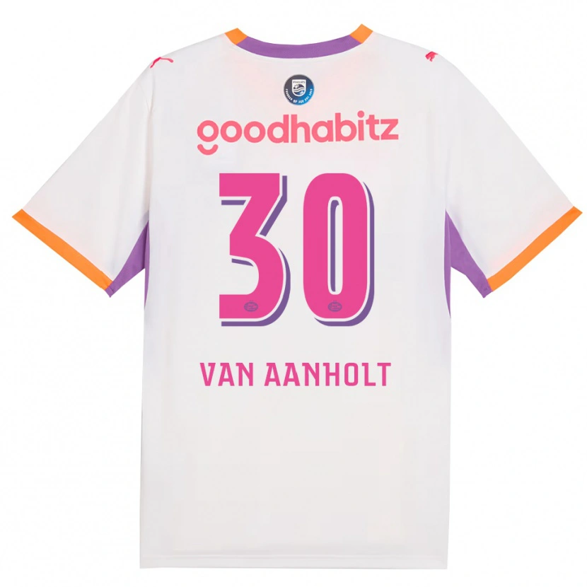 Danxen Enfant Maillot Patrick Van Aanholt #30 Blanc Violet Orange Tenues Extérieur 2026/27 T-Shirt